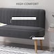 image 3 of HOMCOM Linen-Feel Double Sofa w/ Wood Frame Padding Back, Dark Grey