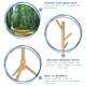 image 2 of Harbour Housewares Free-Standing Wooden Coat Rack - Light Wood