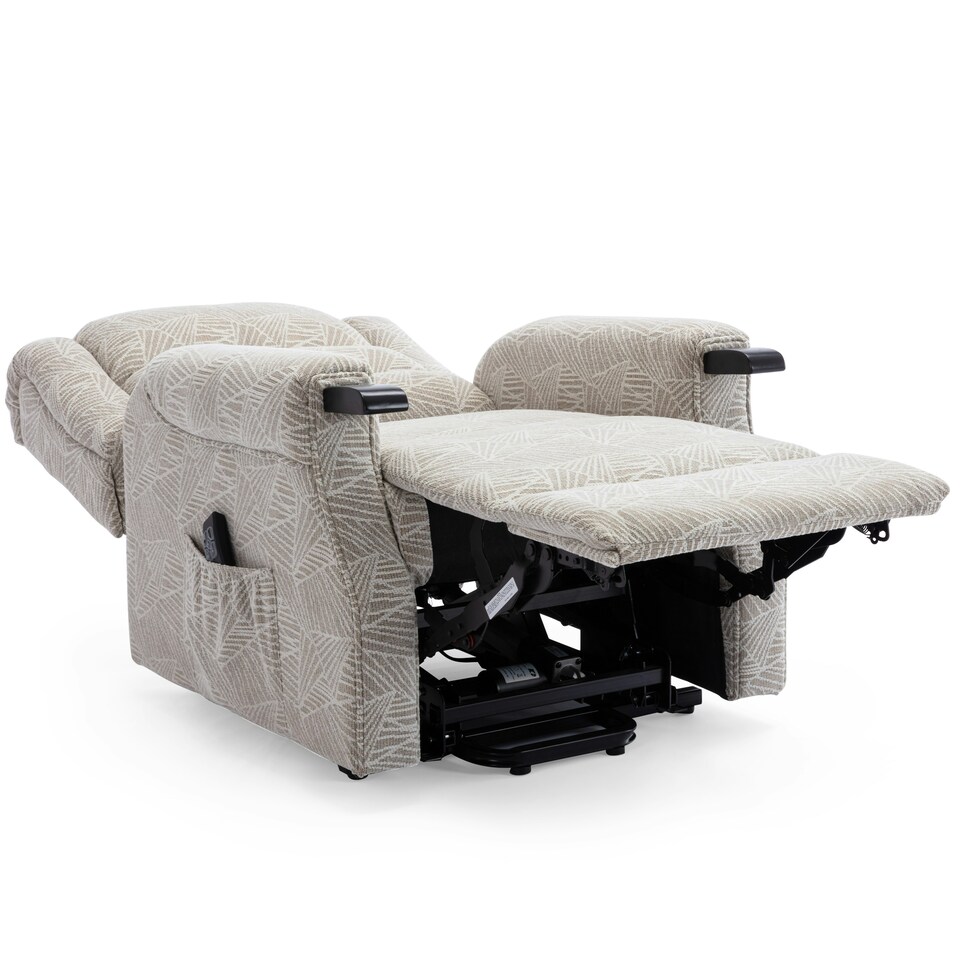 image 1 of Ashfield Electric Fabric Dual Motor Rise Recliner Lift Mobility Chair (Cream)