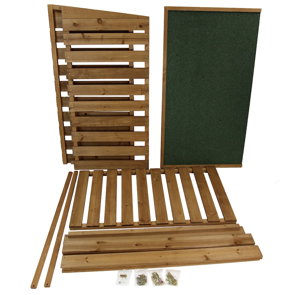 image 1 of Wooden Log Store Wood Firewood Outdoor Garden Storage Logs Shed