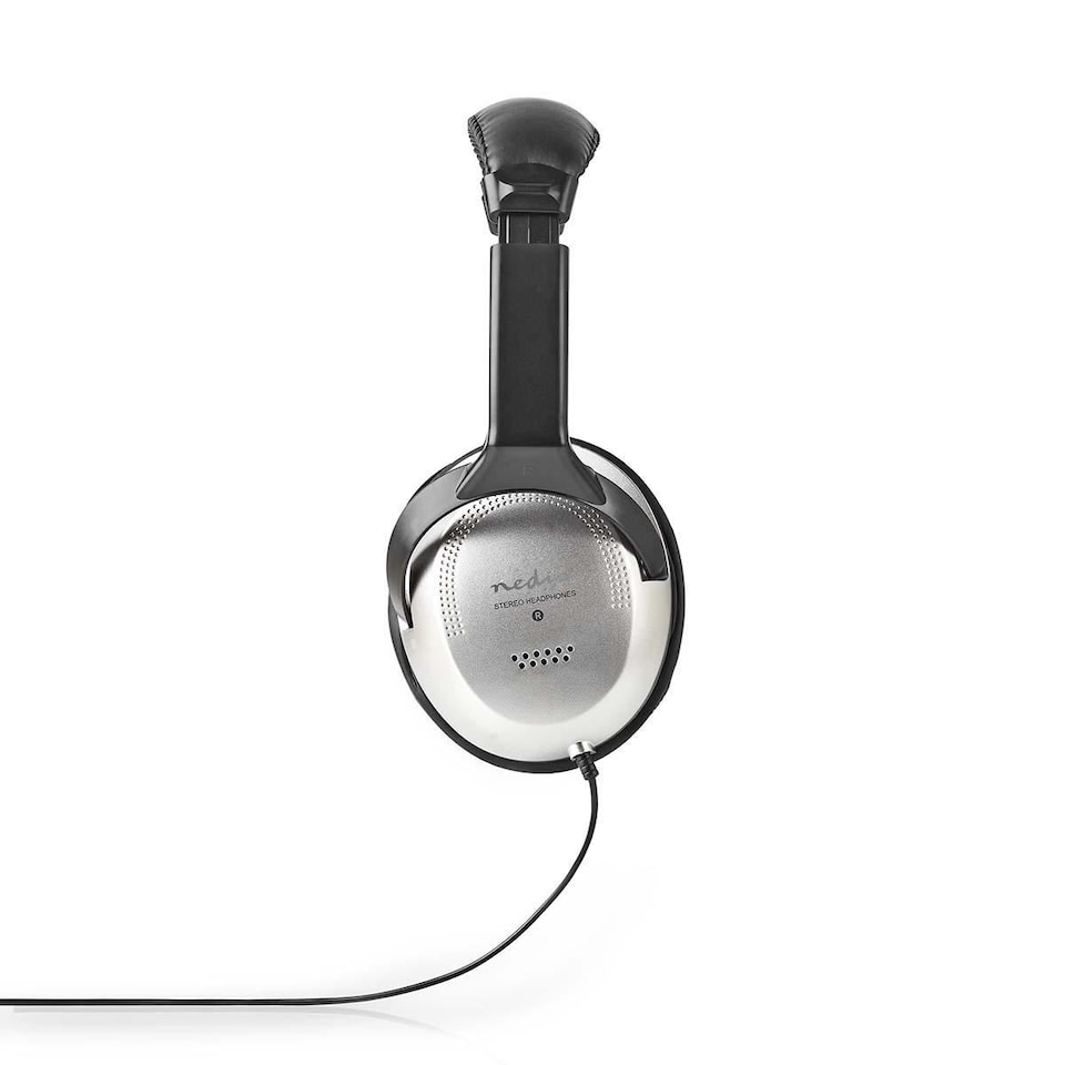image 1 of Nedis On-Ear 2.7m Wired Headphones TV / HiFi Design with Adjustable Headband, Ergonomic Soft Ear Cups, Gold-Plated 6.35mm & 3.5mm Connections