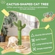 image 3 of PawHut Cactus Cat Tree, 60cm Sisal Scratching Post for Indoor Cats, Green