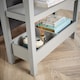 image 5 of Side Table Grey Oak Effect Top Storage Shelves Organiser Home Room Furniture