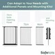 image 3 of Safetots Premium Extra Tall Room Divider, up to 298cm Wide, White, 105cm Tall, Multi Panel Flexible Room Barrier, Room Divider with Door for Baby White