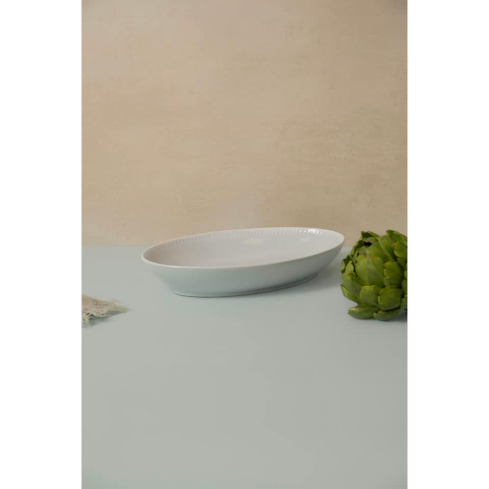 image 1 of Mikasa Serving Dish White Ceramic Oval 30.5cm