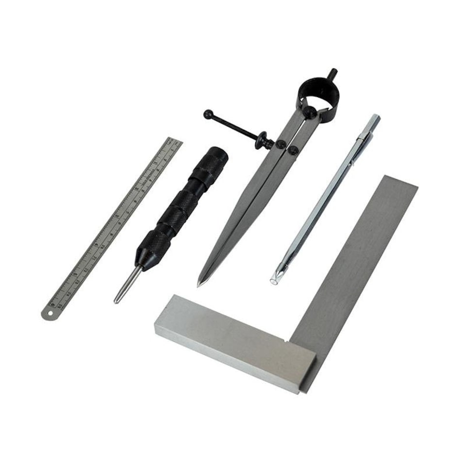 Faithfull Marking And Measuring Set, 5 Piece - Multi Colour - One Size