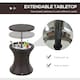 image 4 of Outsunny Rattan Ice Bucket Activity Bar Cooler Table Beer Patio