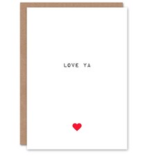 Simple Heart Love Ya Anniversary Valentines Day Card