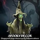 image 3 of Outsunny Voice Activated Halloween Animatronics Hanging Witch, Green