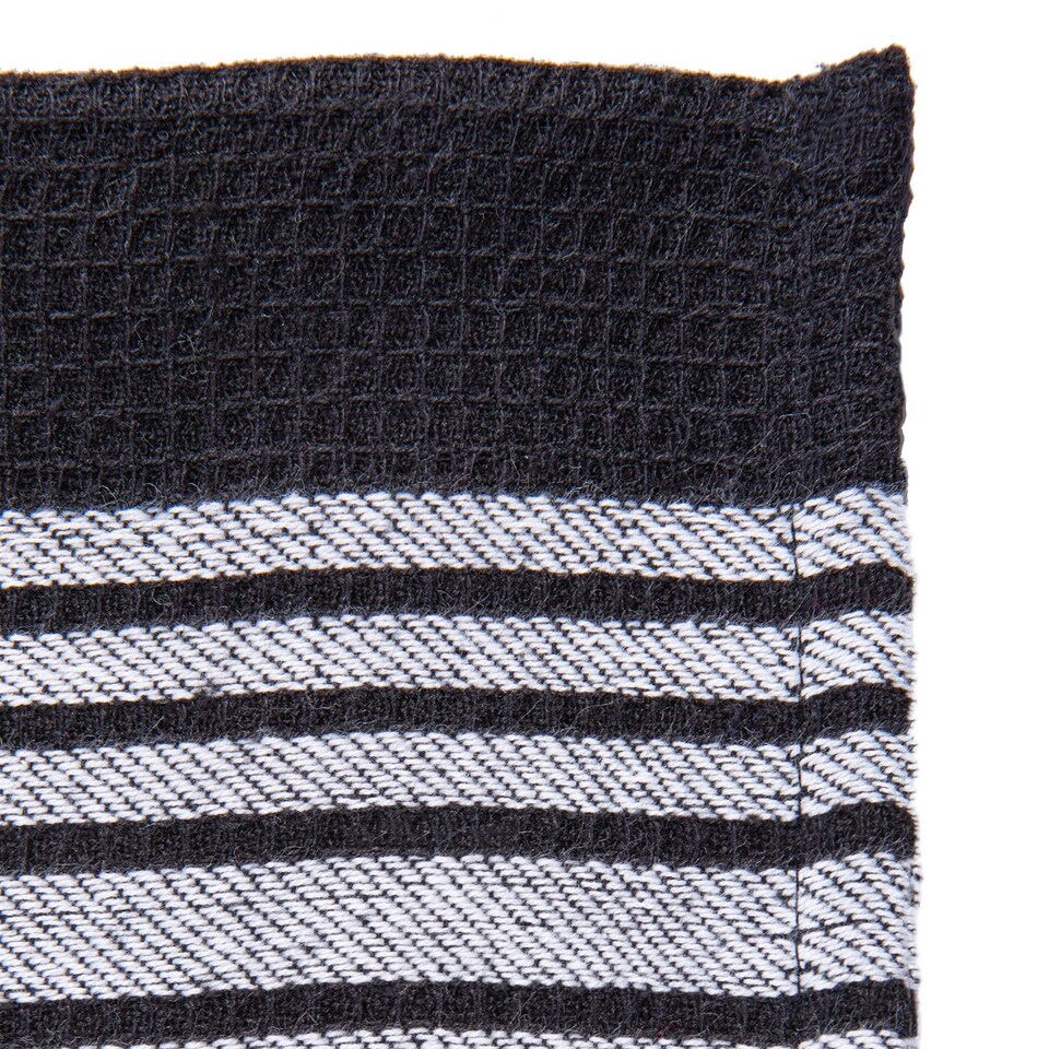 image 1 of Nicola Spring Cotton Tea Towels - 60cm x 40cm - Black - Pack of 4