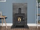 image 2 of OKO S2 Bio Ethanol Stove in Charcoal Grey with Angled Stove Pipe