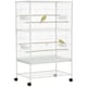 image 6 of PawHut Large Bird Cage Budgie Cage for Finch Canaries Parrot with Stand White