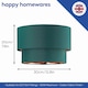 image 6 of Modern Forest Green Cotton Double Tier Ceiling Shade with Shiny Copper Inner | Green | Forest Green | 1