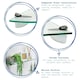 image 2 of Harbour Housewares Floating Glass Shelves - Clear - 50cm - 6 Pack - Wall Storage Clear