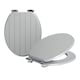 image 1 of Harbour Housewares Wooden Soft Close Toilet Seats - Grey - Pack of 2 | Grey | Grey