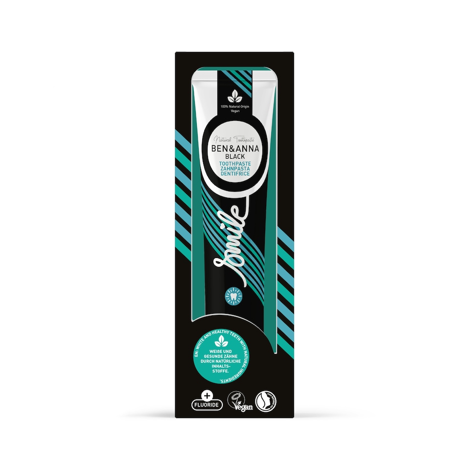 BEN & ANNA - Toothpaste (Tube) Black (with Fluoride) 75ml