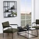 image 4 of Seaford Black Metal Wall Shelf with 3 Additional Black Shelves