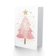 image 2 of Pink Decorated Tree Gold Star Watercolour For Child Kids Christmas Card