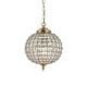 image 1 of Tanaro 1 Light Ceiling Globe Pendant Antique Brass, Glass, E27