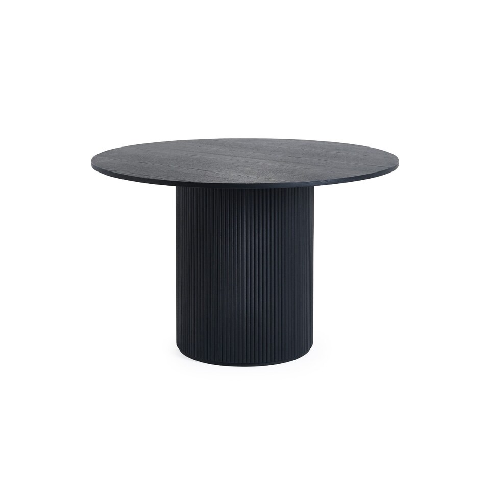 image 1 of Louis Fluted Round Dining Table - Black