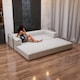 image 8 of Modern 3 Seater Sofa Bed Convertible Sofa to Bed Sherpa Fabric No Assembly Modern Living Room Furniture