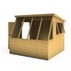 image 1 of Iceni 8 x 8 Feet Potting Shed Pre Hung Doors with Opening Glass Side Window Style A Brown