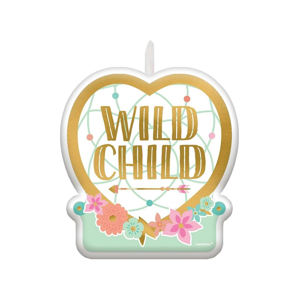 Amscan Wild Child Boho Birthday Candle - Multicoloured - One Size