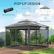 image 3 of Outsunny 3 x 3m Pop Up Gazebo, Doubleroof Garden Tent with Netting and Carry Bag, Party Event Shelter for Outdoor Patio, Dark Grey