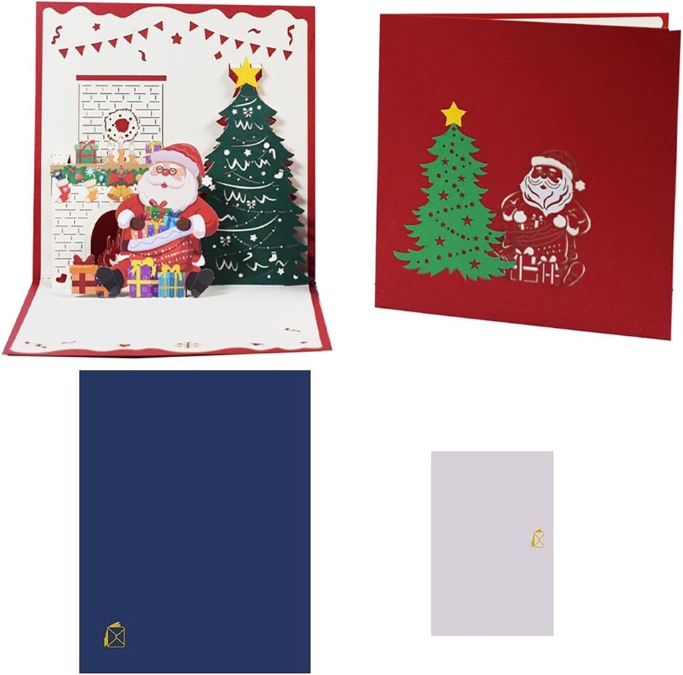 image 1 of Santa’s Cozy Corner 3D Pop Up Christmas Card