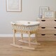 image 3 of Clair de Lune Organic Wicker Moses Basket With Rocking Stand - Cream