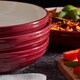 image 3 of Barbary & Oak Foundry Pasta Bowls, Set of 4 Red