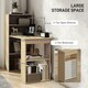 image 4 of HOMCOM 120cm Computer Desk Bookshelf Writing Table 6 Shelves Natural | Brown | 120L x 55D x 120H cm