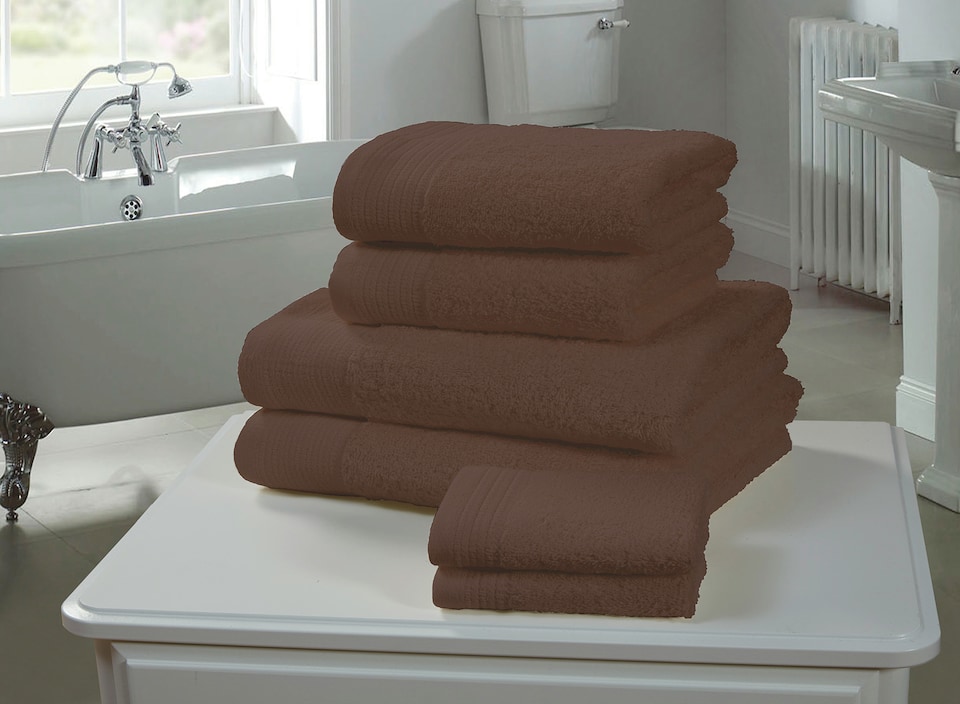 Chatsworth 600gsm Pure Cotton Towels Soft & Absorbent | Brown | Chocolate | Face cloth | 1