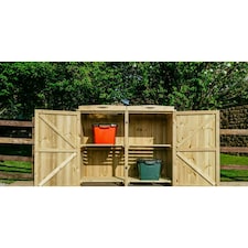 Chatburn 4 Recycle Box Store - Timber - L80.4 x W122.5 x H120 cm - Fits 4 x Recycle Boxes Brown