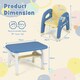 image 2 of COSTWAY 3 Pcs Kids Table and Chair Set Toddler Activity Writing Table Set Arts & Crafts