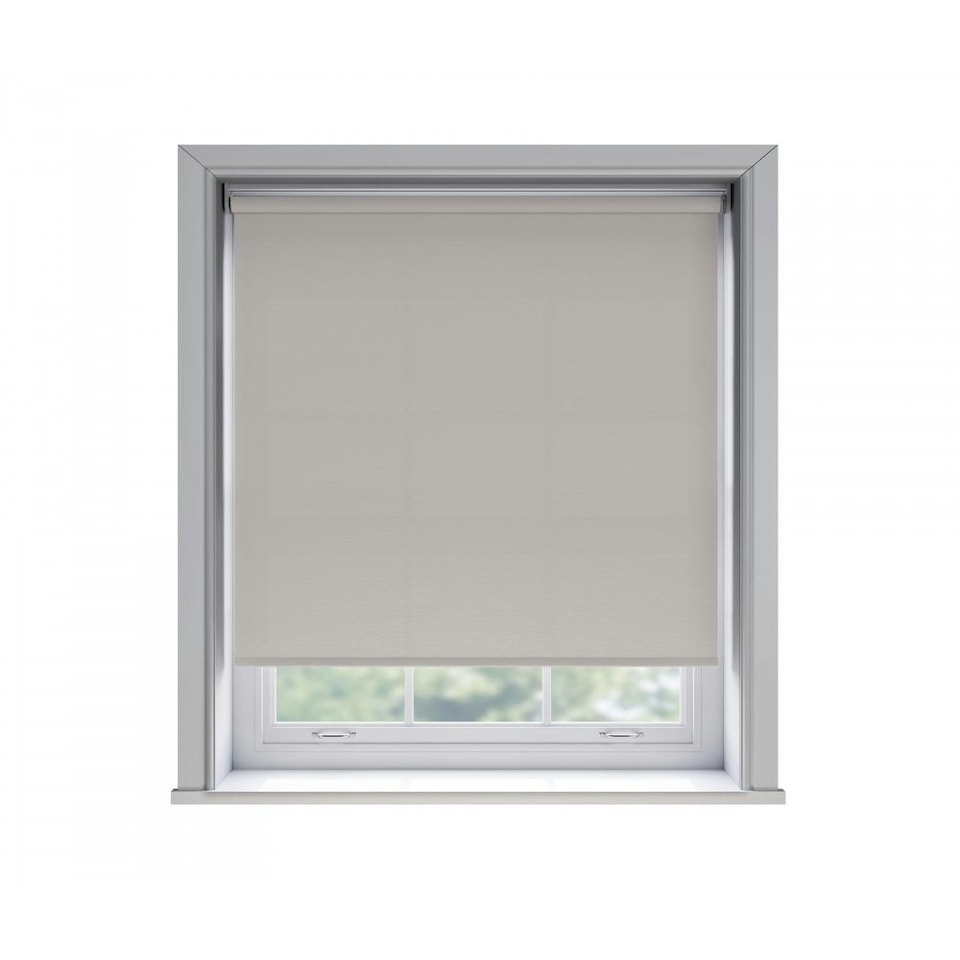 115cm No Drill Mink Thermal Blackout Roller Blind (170cm Drop) Brown