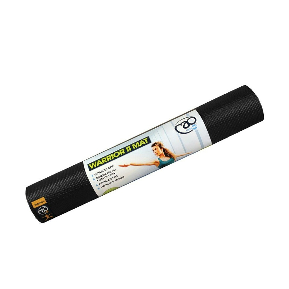 Yoga Mad Warrior II Yoga Mat - Black - One Size