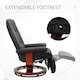 image 4 of HOMCOM Ergonomic Office Recliner Sofa Chair PU Leather Armchair Lounger Black