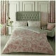 image 1 of VELVETIO Bellerose Floral Printed Duvet Cover Set Rebersible Polycotton Beddings Pink | King