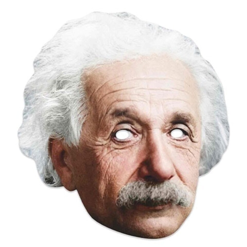 Albert Einstein Cardboard Face Mask