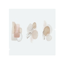 Bbeige watercolor Illustration and gold elements Designer Splash Back | White