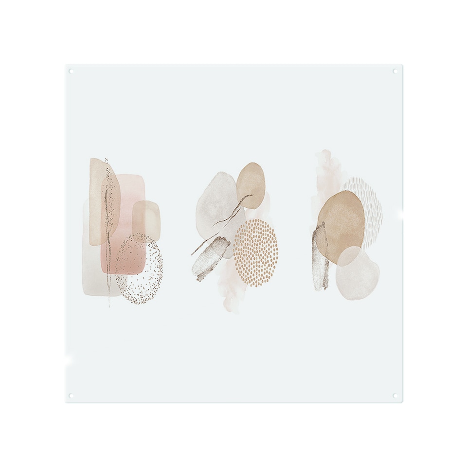 image 1 of Bbeige watercolor Illustration and gold elements Designer Splash Back | White