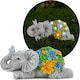 image 1 of Pack of 6 Solar Elephant Garden Ornament Grey | One Size