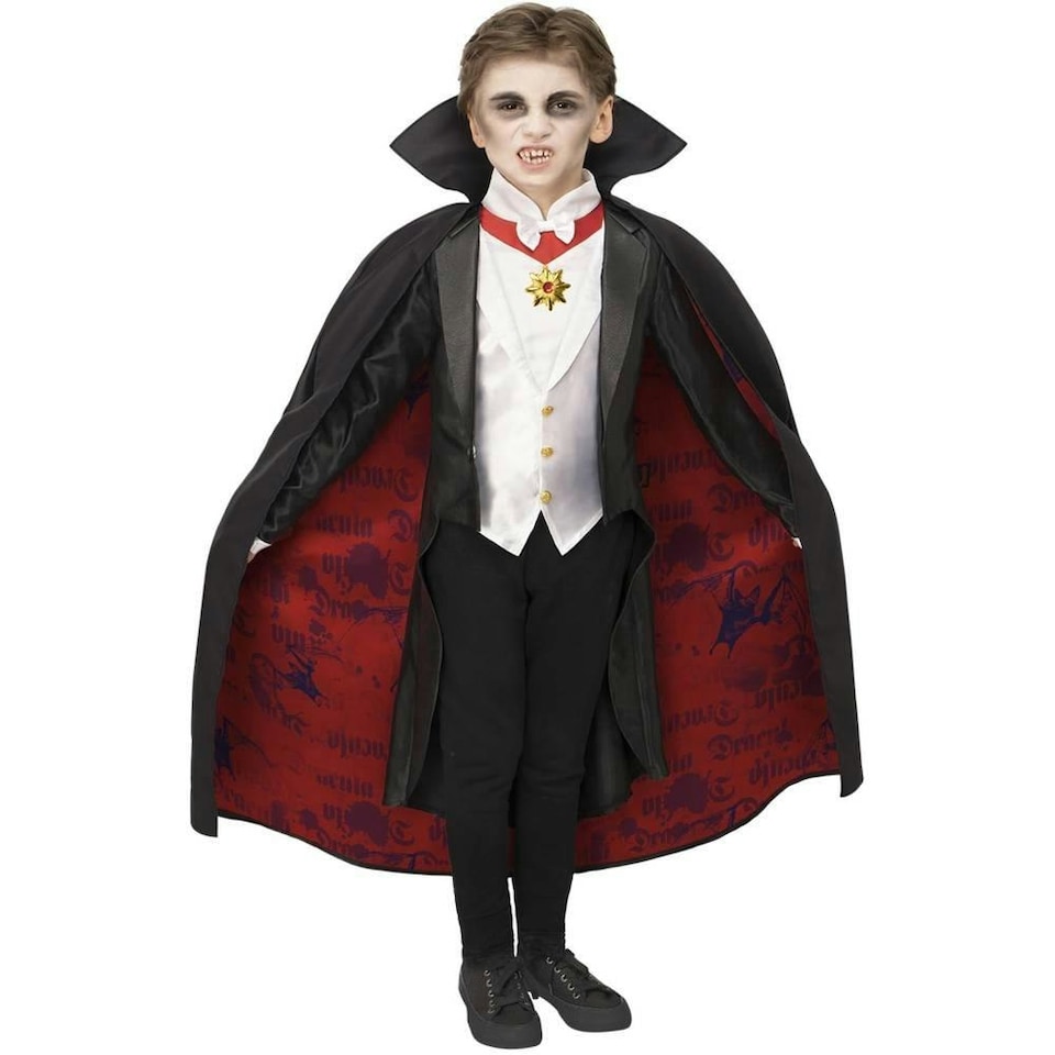 image 1 of Universal Monsters Boys Dracula Costume Set - Black/Red/White - 7-9 Years