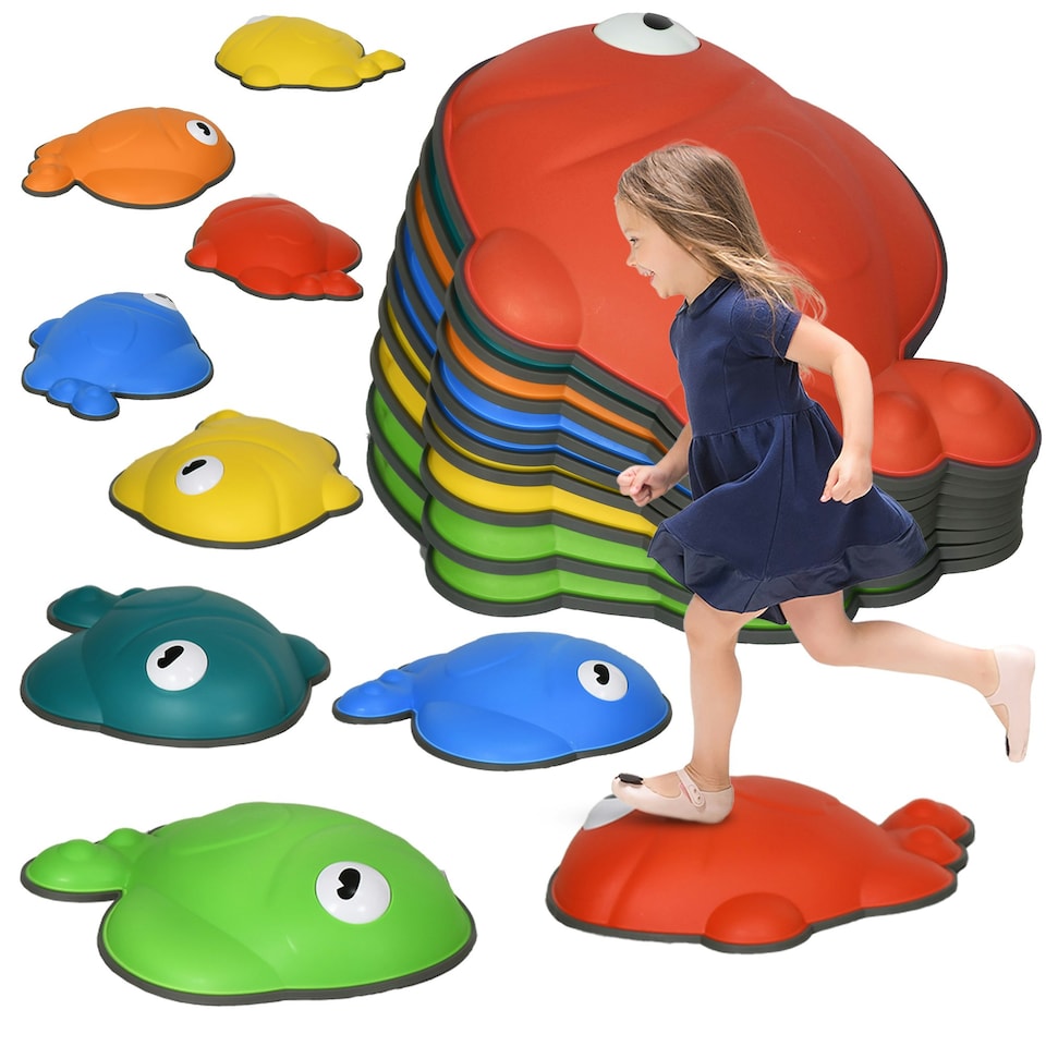 image 1 of AIYAPLAY Stepping Stones Kids, 9 Pcs Balance Stepping Stones for Sensory