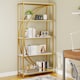 image 3 of COSTWAY 5 Tier Bookshelf Industrial Etagere Bookcase Storage Shelves White