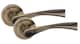 image 3 of Golden Grace Astrid Design Classic Door Handles Set in Antique Brass Finish with 3 Lever 2.5" Mortise Lock & Key Hole | Bronze | 1 Set