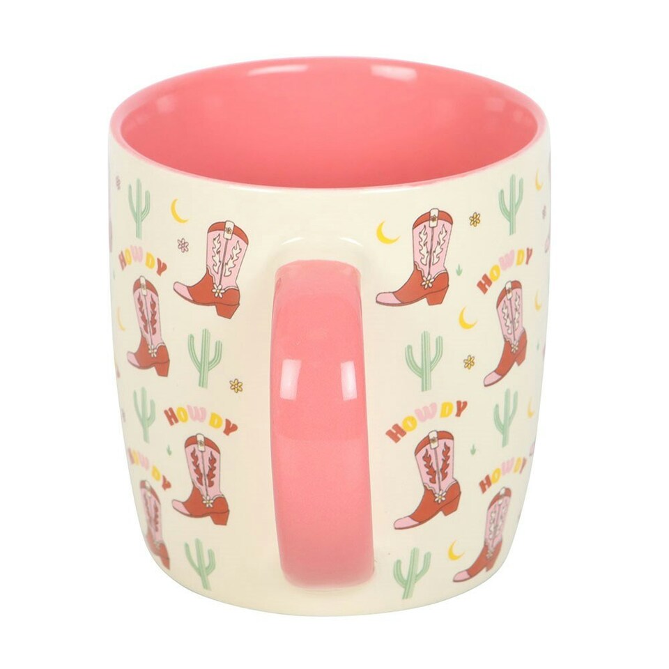 image 1 of Howdy Cowboy Boot Print Mug