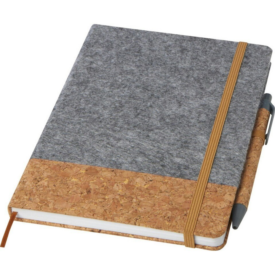 image 1 of Veronica Hard Cover A5 Notebook - Grey/Natural - One Size