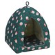 image 1 of Foldable Cozy Cat House Bed Washable Cave Pet Puppy Dog Igloo Kennel Red Green